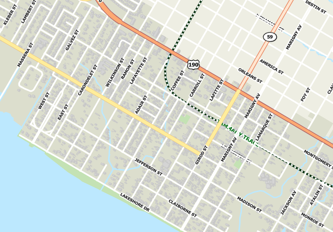 Old Mandeville built homes map preview